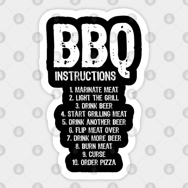 Barbecue instructions Sticker by Scar